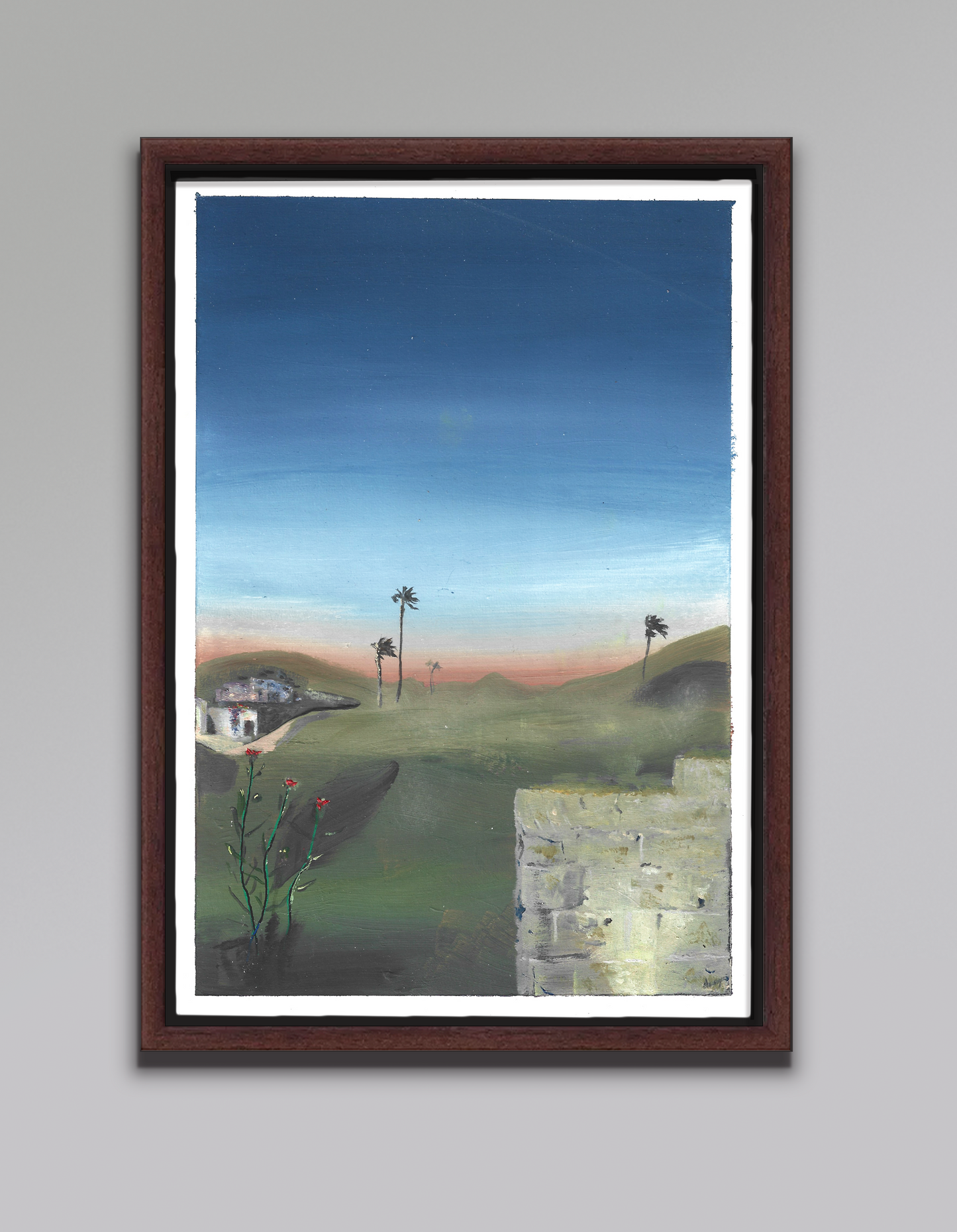 Desert at Dusk Series - Painting No. 1 (framed) - aengus paintings